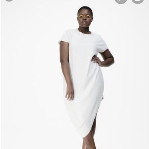 Universal Standard White Crepe Geneva Dress